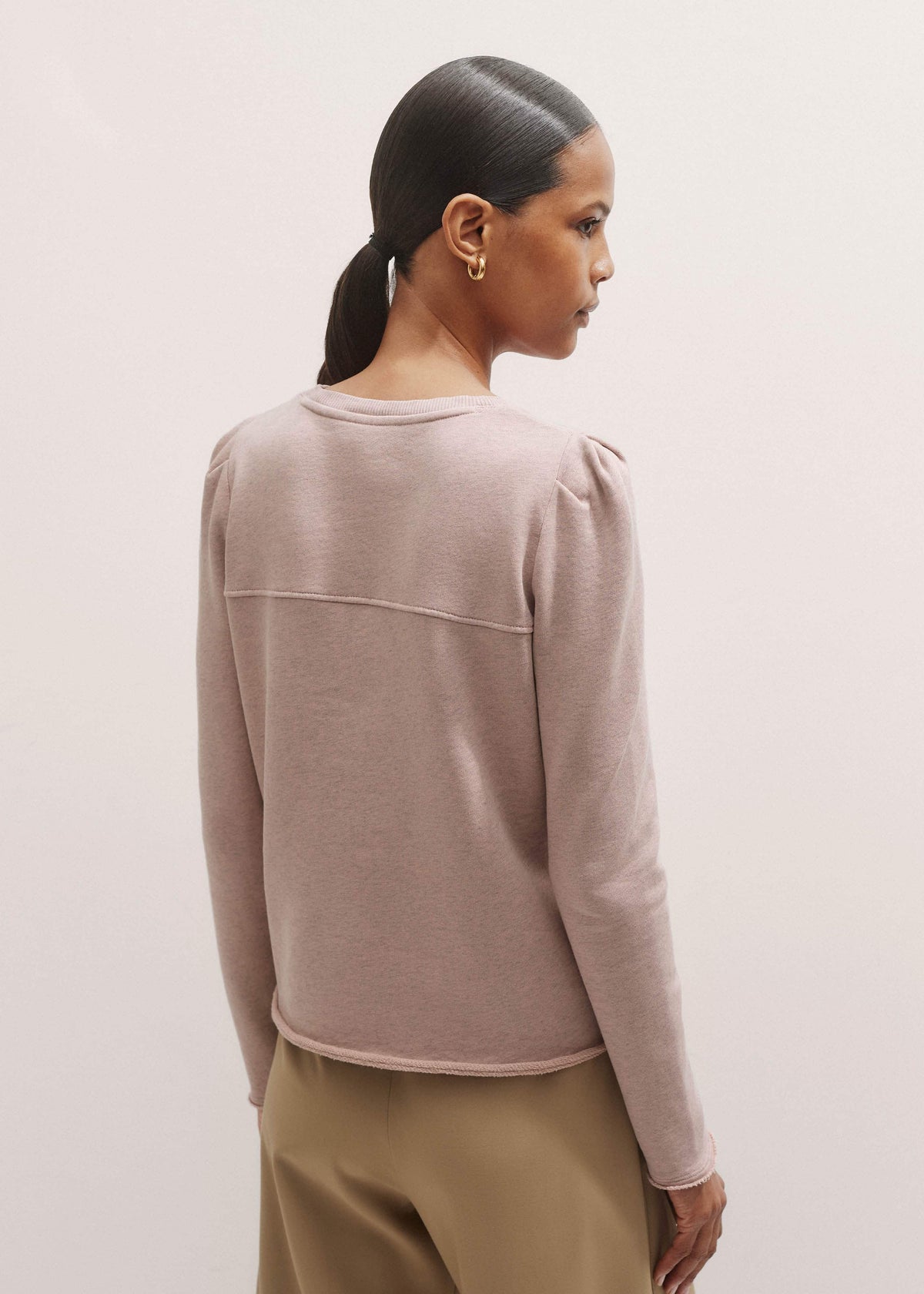 ME+EM Clothing Pink Raw Edge Feminine Sweatshirt