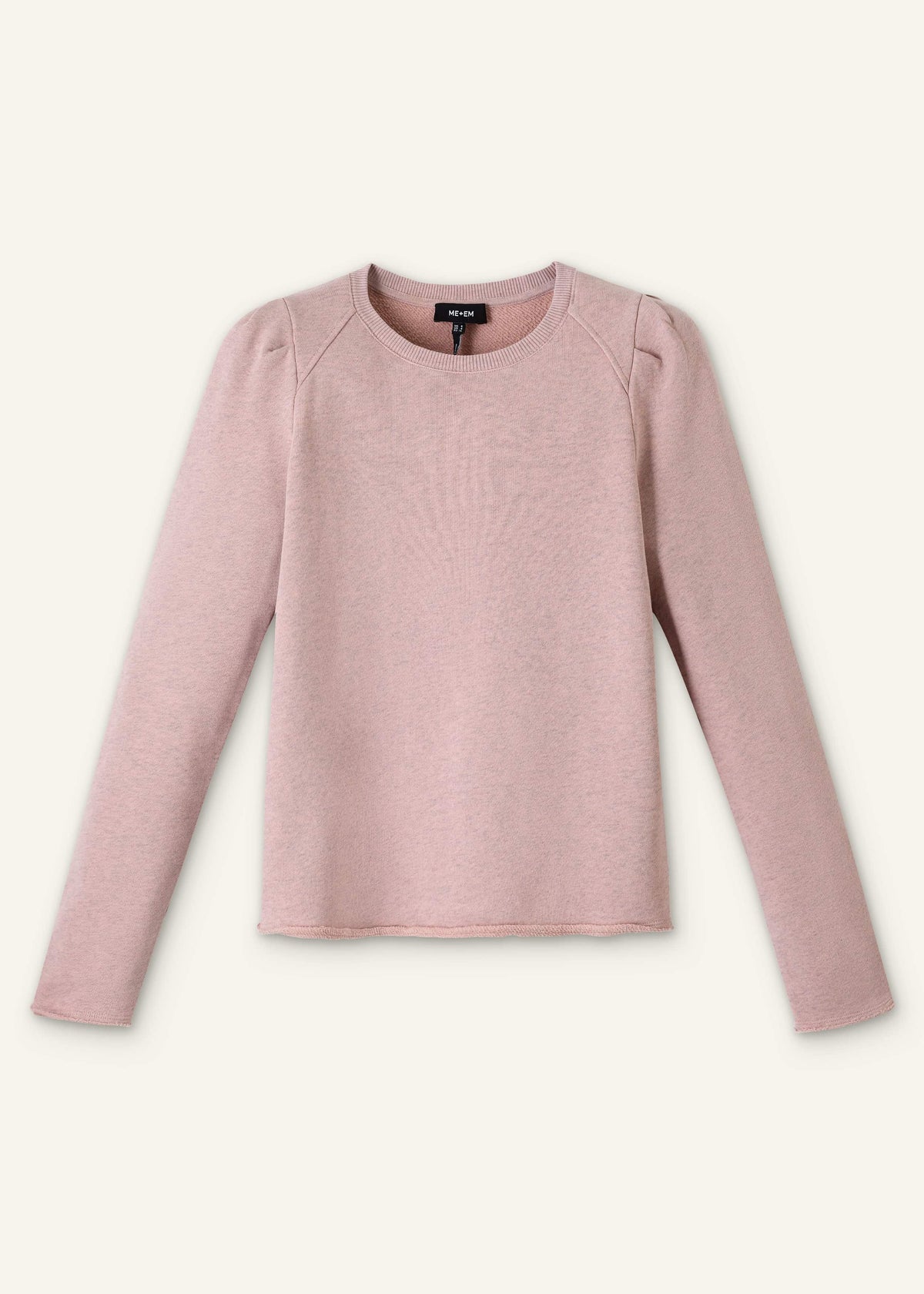 ME+EM Clothing Pink Raw Edge Feminine Sweatshirt