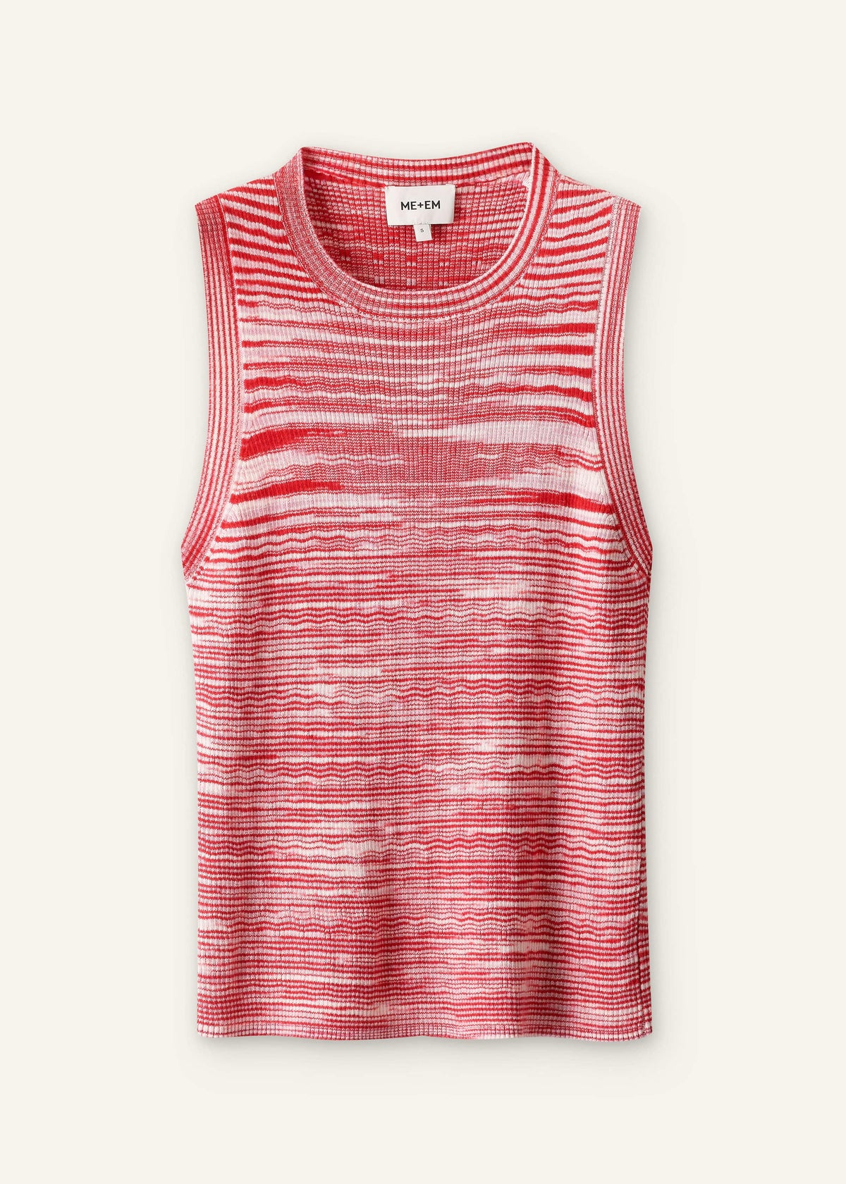 ME+EM Clothing Red Spacedye Slim Fit Knit Vest