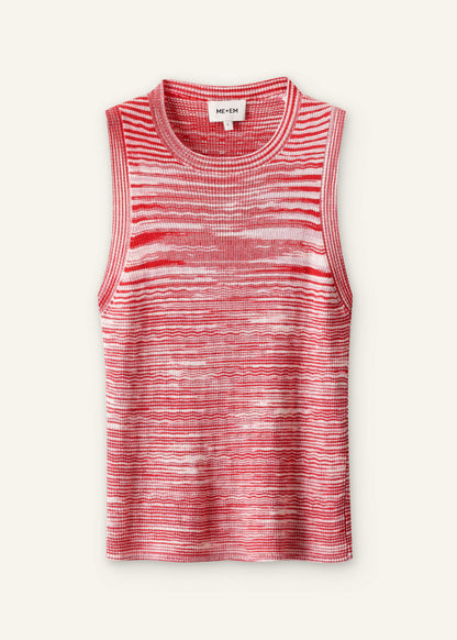 ME+EM Clothing Red Spacedye Slim Fit Knit Vest
