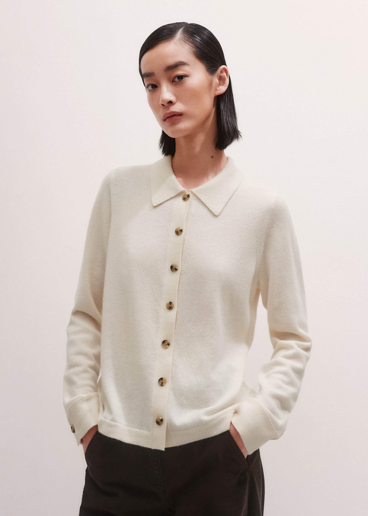 ME+EM Clothing Cream Relaxed Knit Shirt