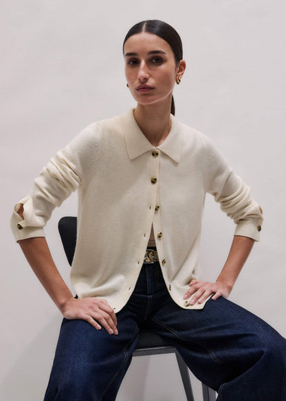 ME+EM Clothing Cream Relaxed Knit Shirt