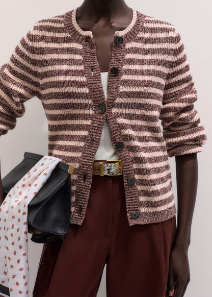 ME+EM Clothing Cinnamon Brown Straight Cardigan