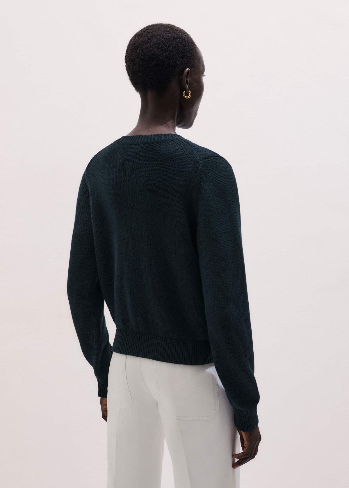 ME+EM Clothing Navy Boxy Knit Straight Cardigan