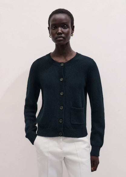 ME+EM Clothing Navy Boxy Knit Straight Cardigan