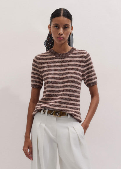 ME+EM Clothing Cinnamon Brown Straight Knit Tee
