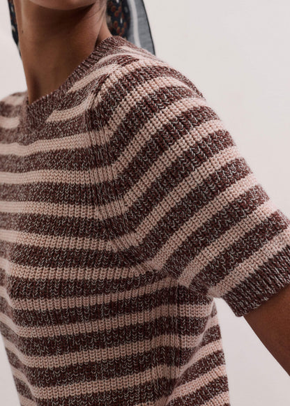 ME+EM Clothing Cinnamon Brown Straight Knit Tee