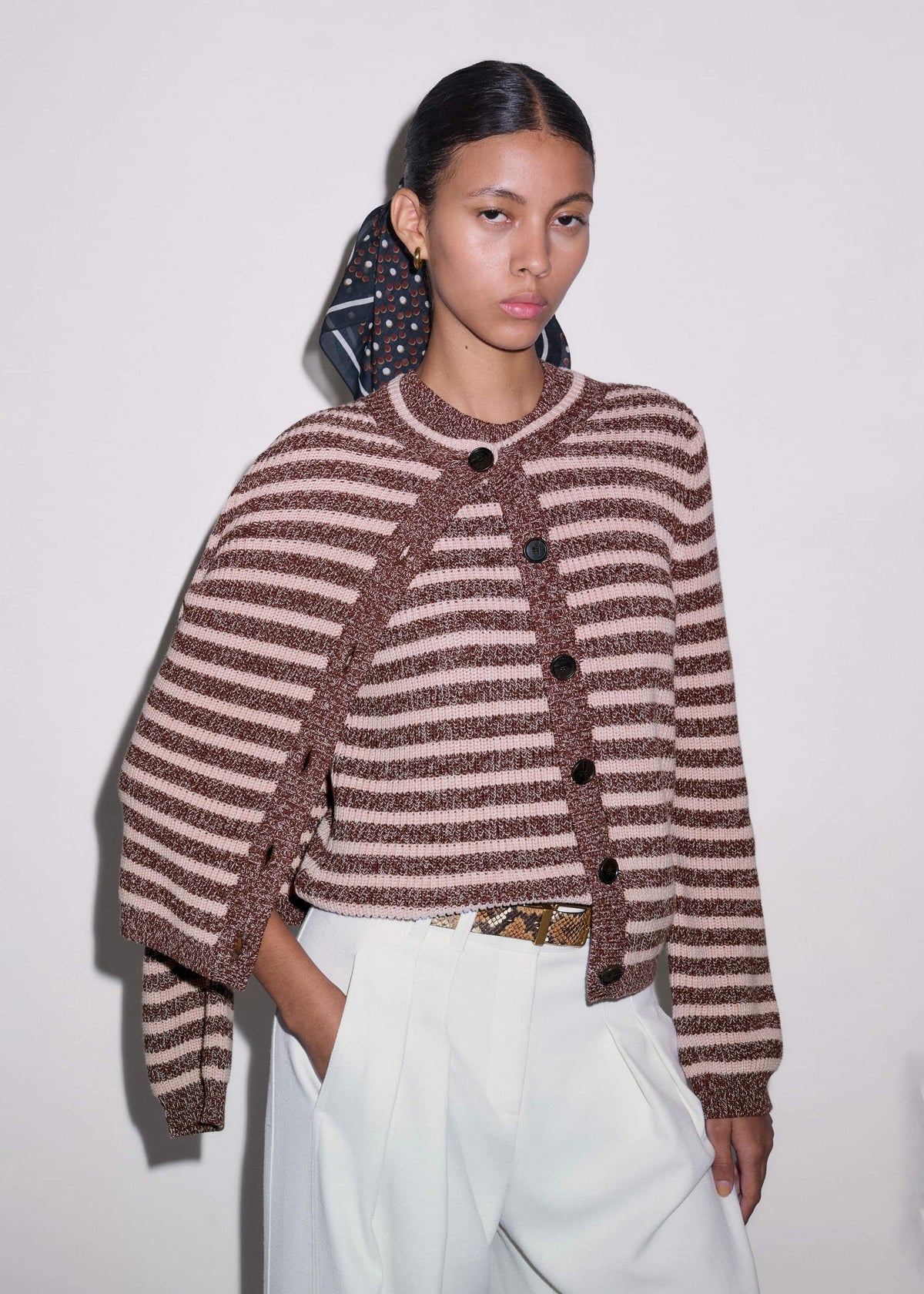 ME+EM Clothing Cinnamon Brown Straight Knit Tee
