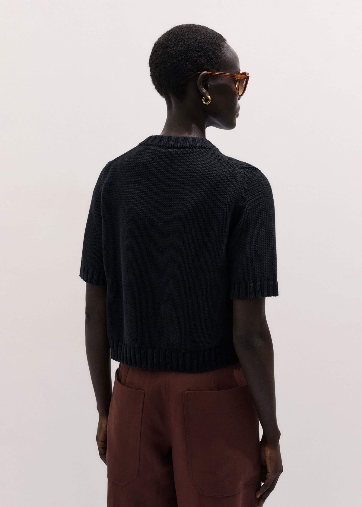 ME+EM Clothing Black Straight Knit Cardigan