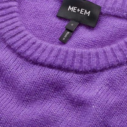 ME+EM Clothing Purple Merino Cashmere Silk Straight Baby Tee