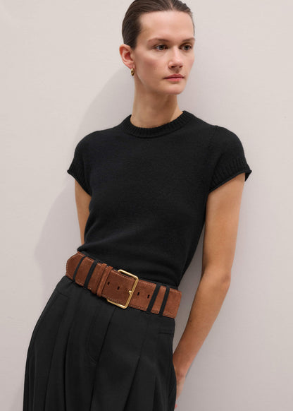 ME+EM Clothing Black Cashmere Baby Tee