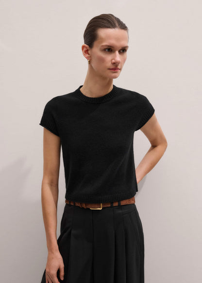 ME+EM Clothing Black Cashmere Baby Tee