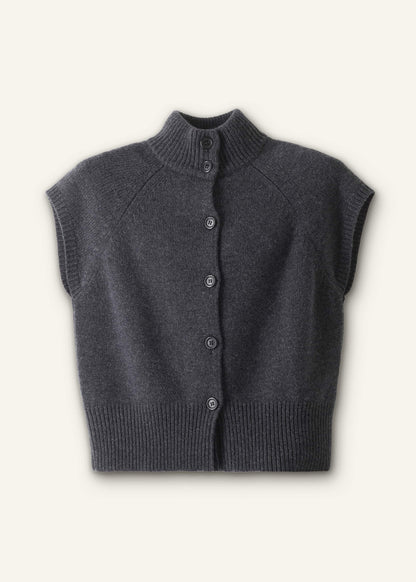 ME+EM Clothing Grey High Neck Relaxed Vest