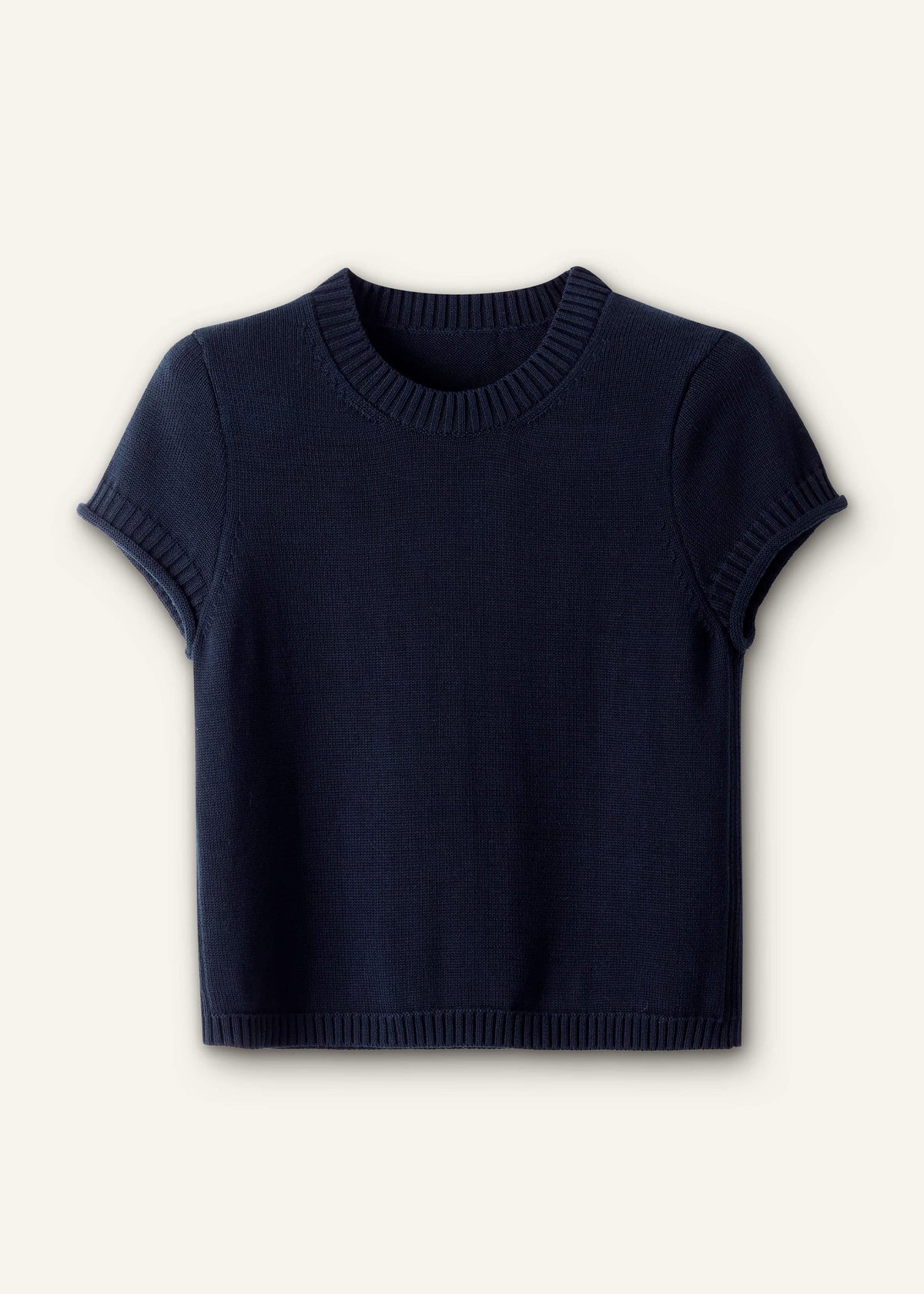 ME+EM Clothing Navy Shrunken Straight Knit Baby Tee