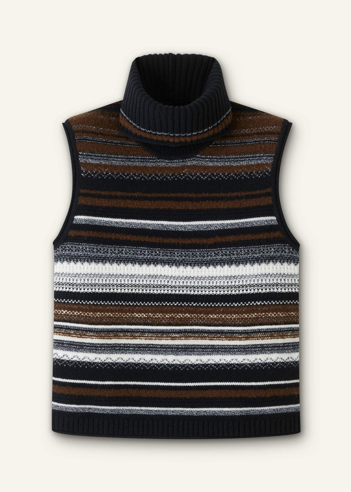 ME+EM Clothing Black Textured Stitch Straight Sweater Vest + Snood