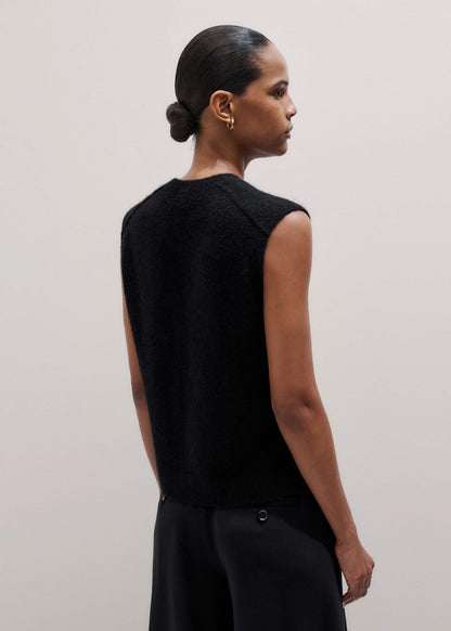ME+EM Clothing Black V-Neck Straight Knit Vest