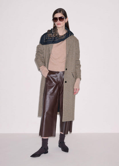 ME+EM Clothing Camel Brown Cashmere Relaxed Crop Sweater