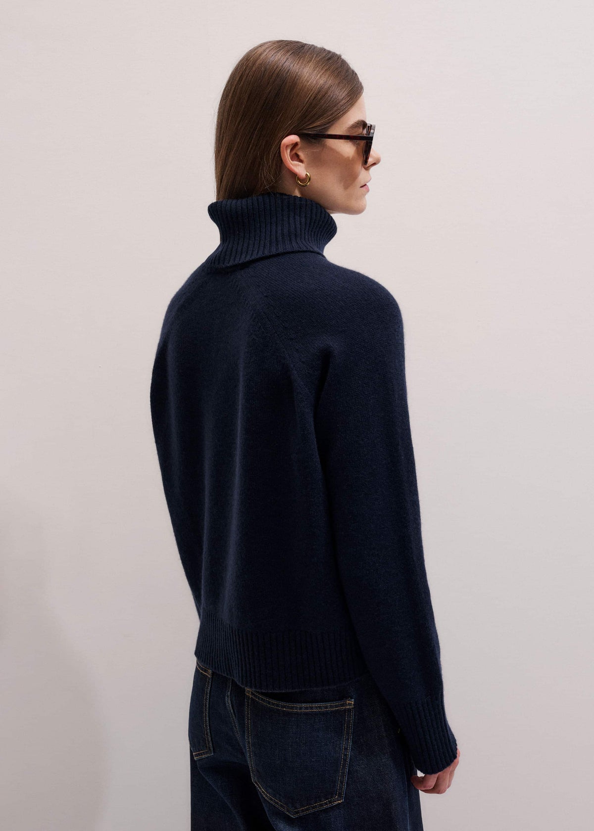 ME+EM Clothing Navy Raglan Sweater + Snood