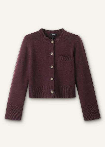 ME+EM Clothing Red Button-Through Straight Cardigan