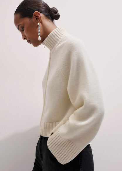 ME+EM Clothing Cream Two-Way Zip Jacket