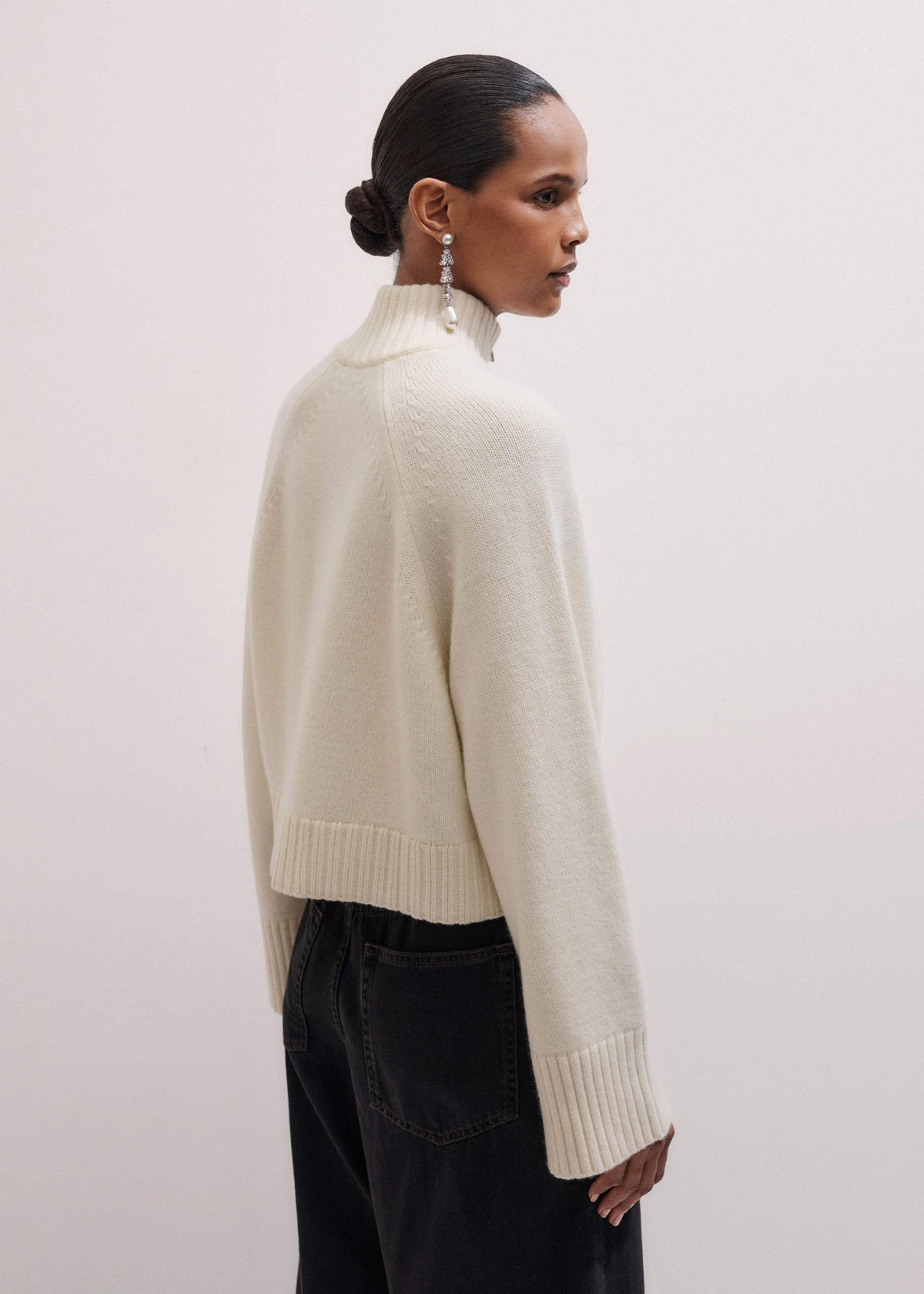 ME+EM Clothing Cream Two-Way Zip Jacket