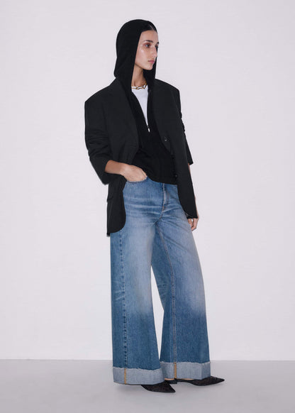 ME+EM Clothing Black Cashmere Sleeveless Relaxed Zip Hoodie
