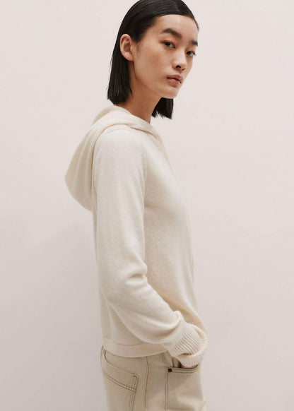 ME+EM Clothing Cream Cashmere Relaxed Fit Box Zip Hoody