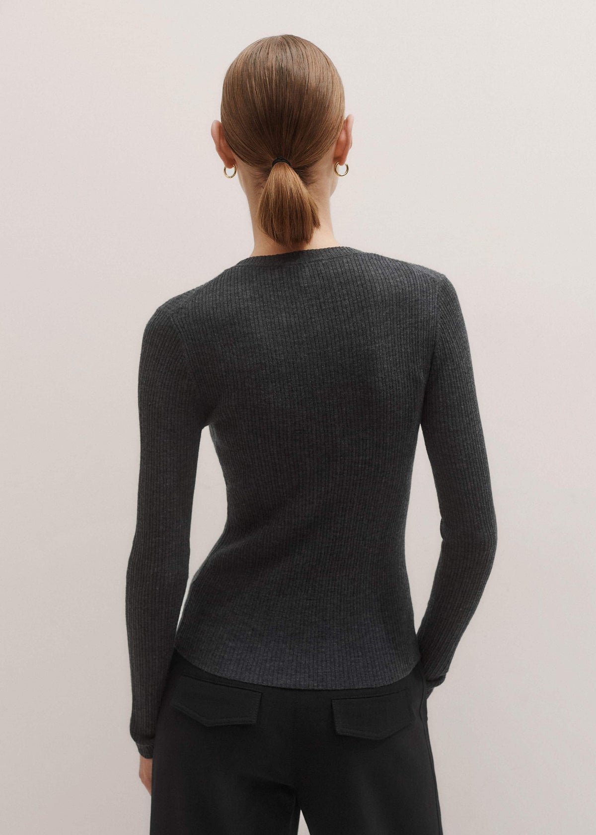 ME+EM Clothing Gray Barely There Sweater