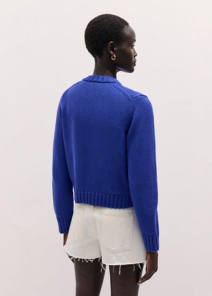 ME+EM Clothing Deep Blue Straight Crop Cardigan