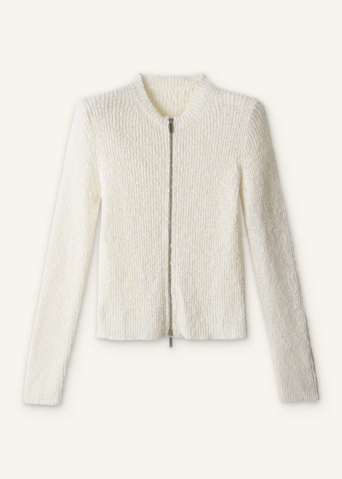 ME+EM Clothing Cream Double Zip Cardigan