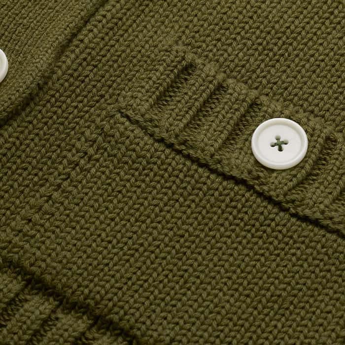 ME+EM Clothing Olive Green Straight Crop Cardigan