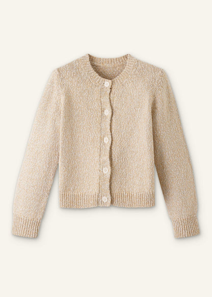 ME+EM Clothing Yellow Relaxed Crew Neckline Cardigan