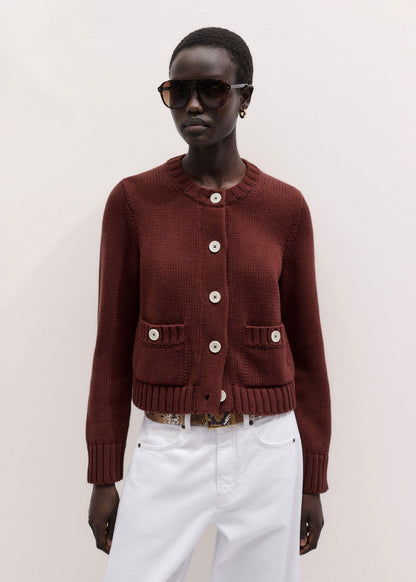 ME+EM Clothing Cinnamon Straight Crop Cardigan