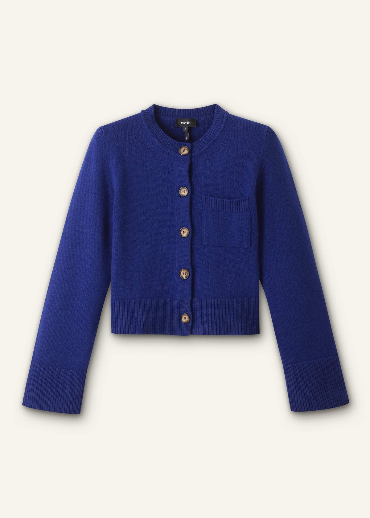 ME+EM Clothing Blue Button-Through Straight Cardigan