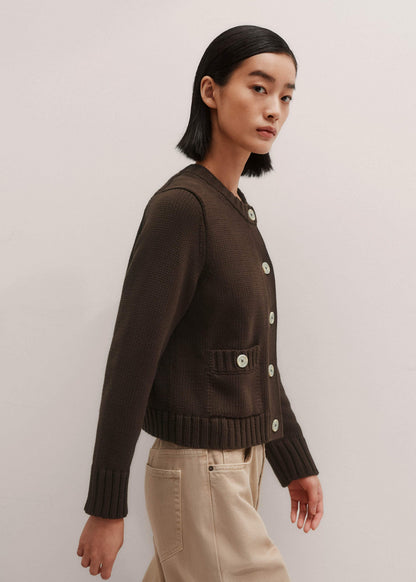 ME+EM Clothing Brown Crop Cardigan