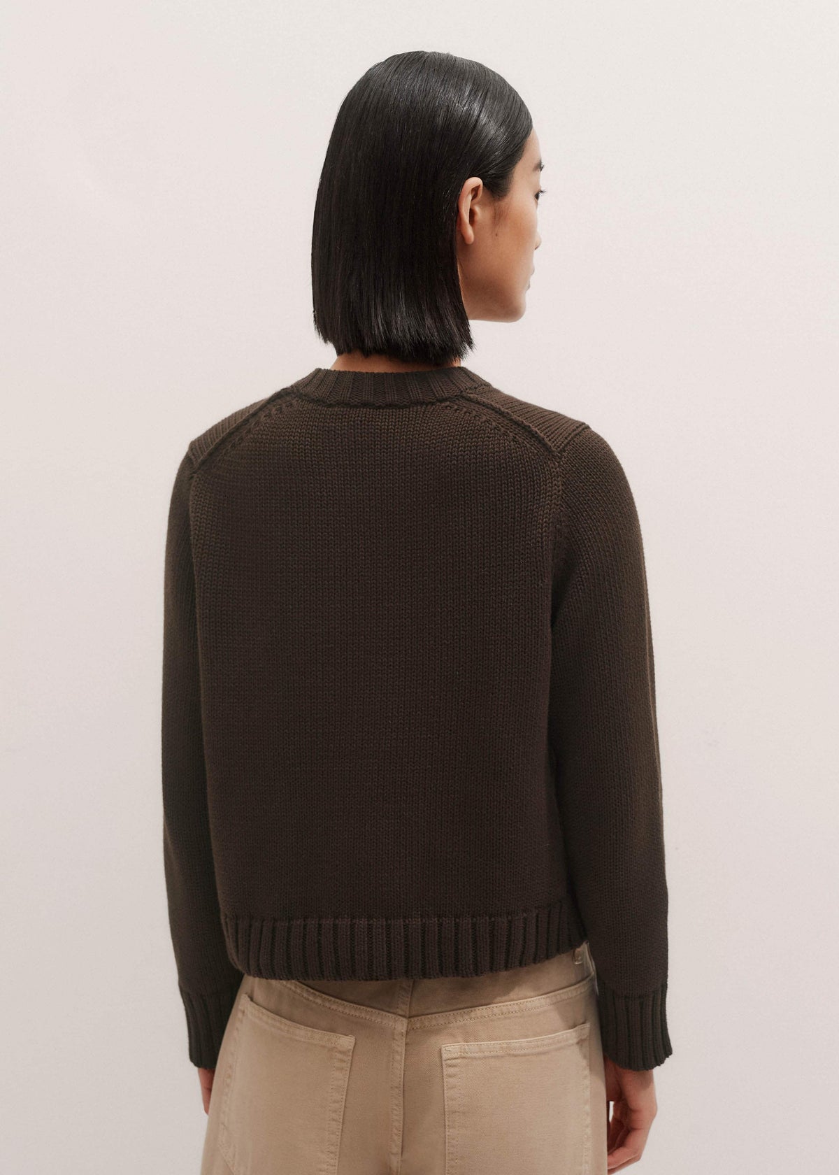 ME+EM Clothing Brown Crop Cardigan