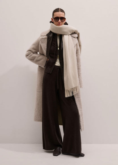 ME+EM Clothing Brown Cashmere Two Way Zip Straight Hoodie