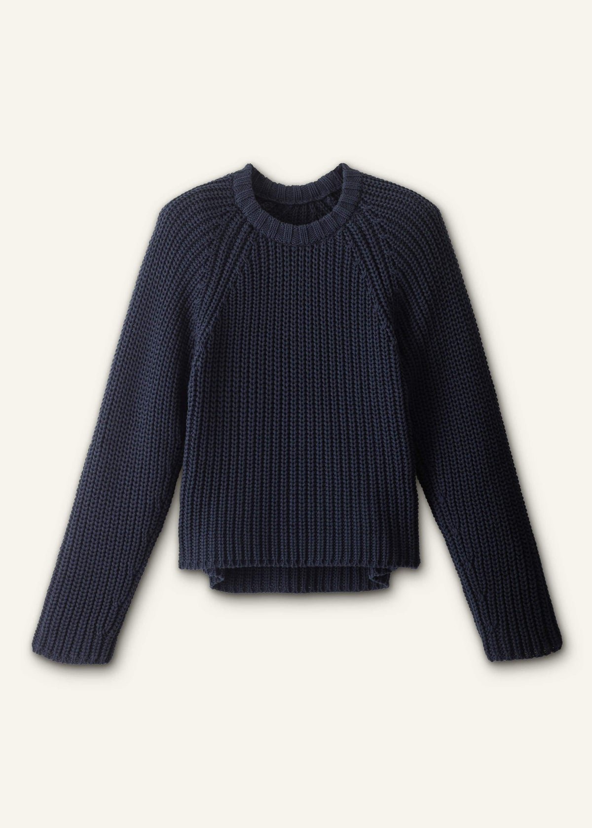 ME+EM Clothing Navy Chunky Cotton Raglan Sweater