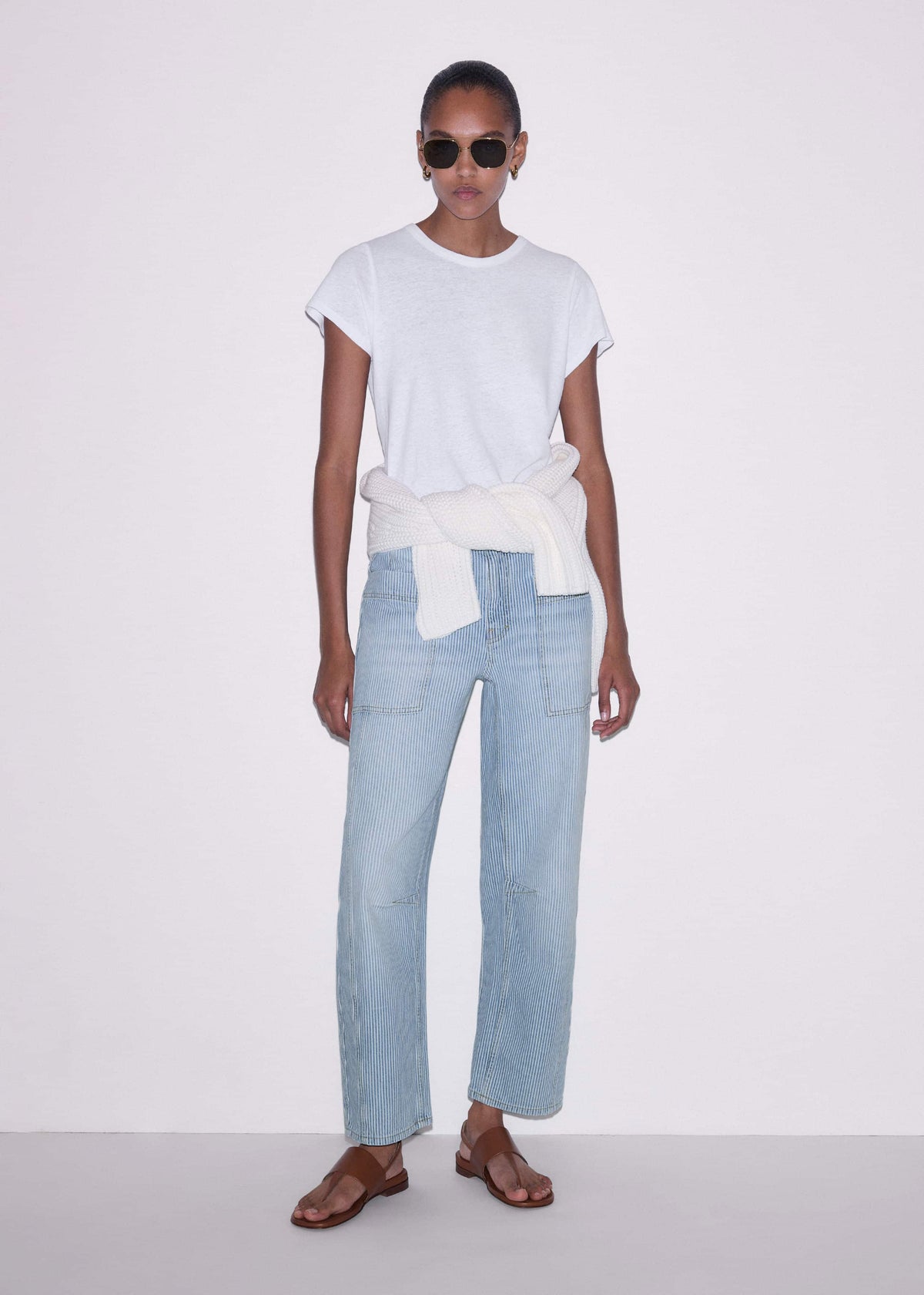 ME+EM Clothing White Chunky Raglan Relaxed Weekend Sweater