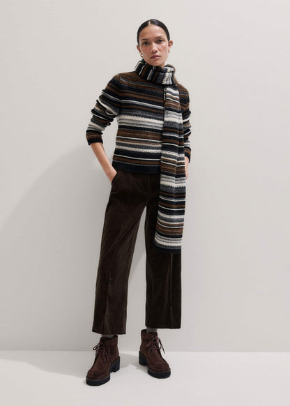 ME+EM Clothing Black Textured Stitch Relaxed High Neck Sweater