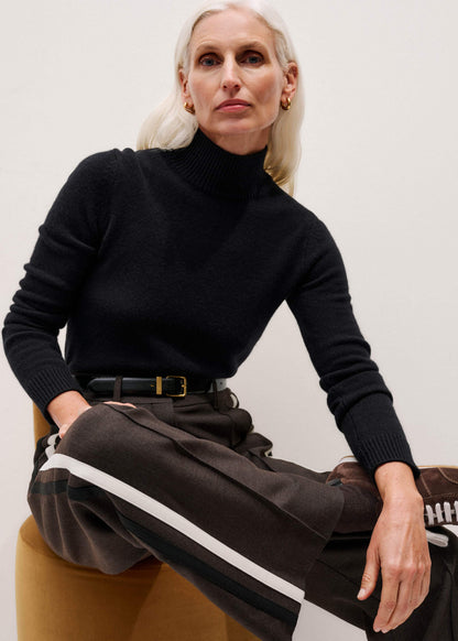 ME+EM Clothing Black High Neck Crop Sweater