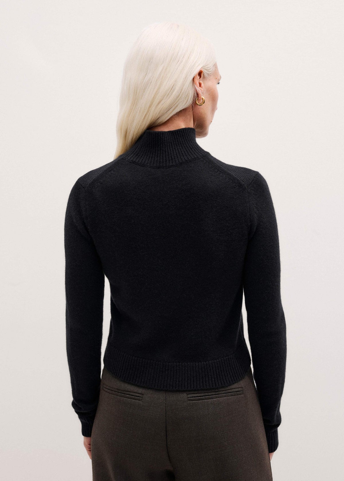 ME+EM Clothing Black High Neck Crop Sweater