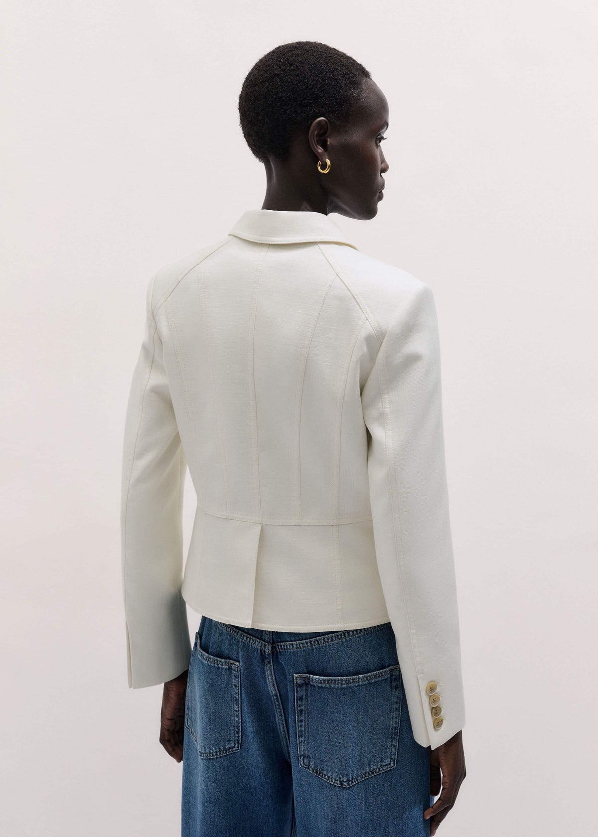 ME+EM Clothing Ivory Fitted Utility Jacket