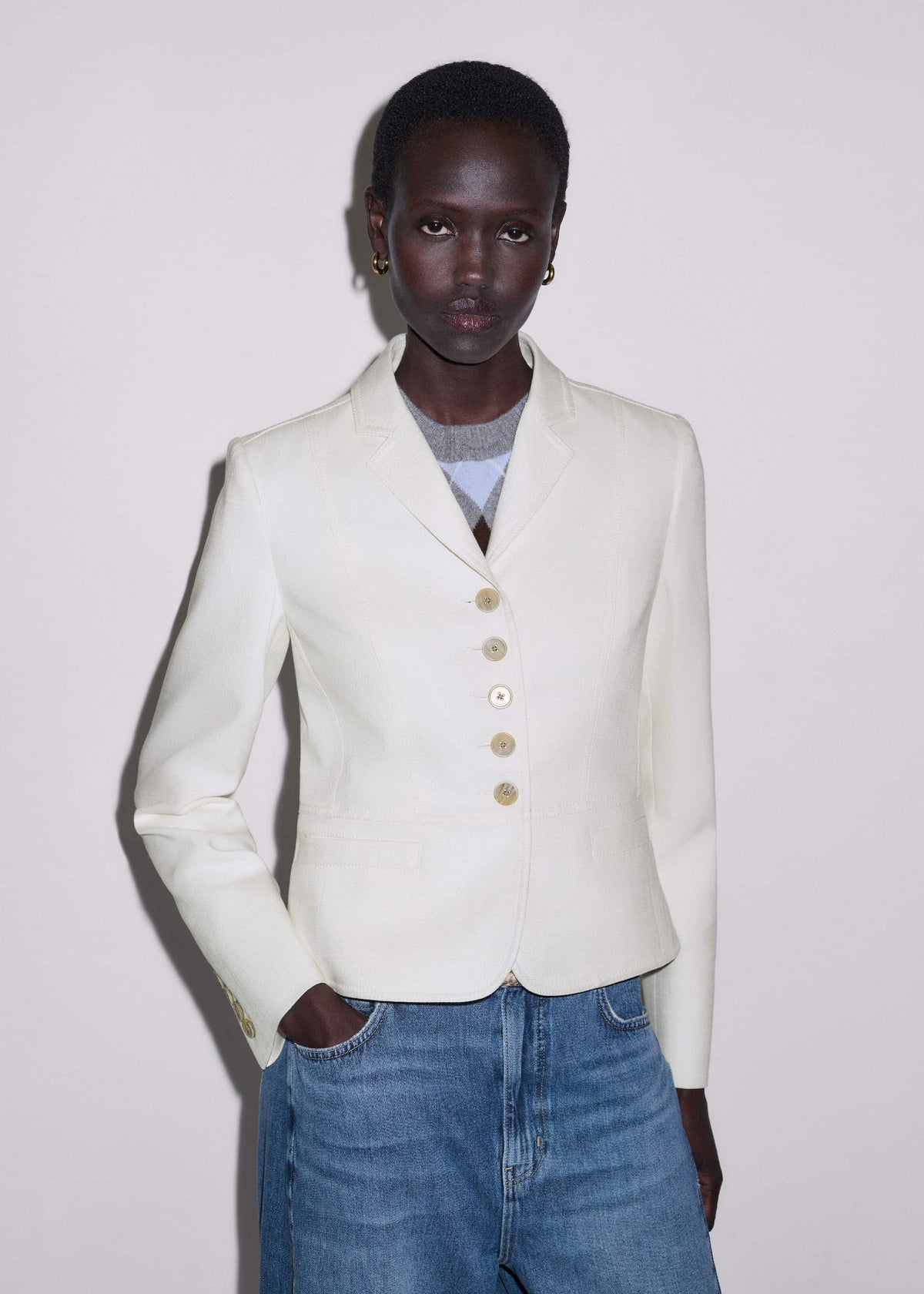 ME+EM Clothing Ivory Fitted Utility Jacket