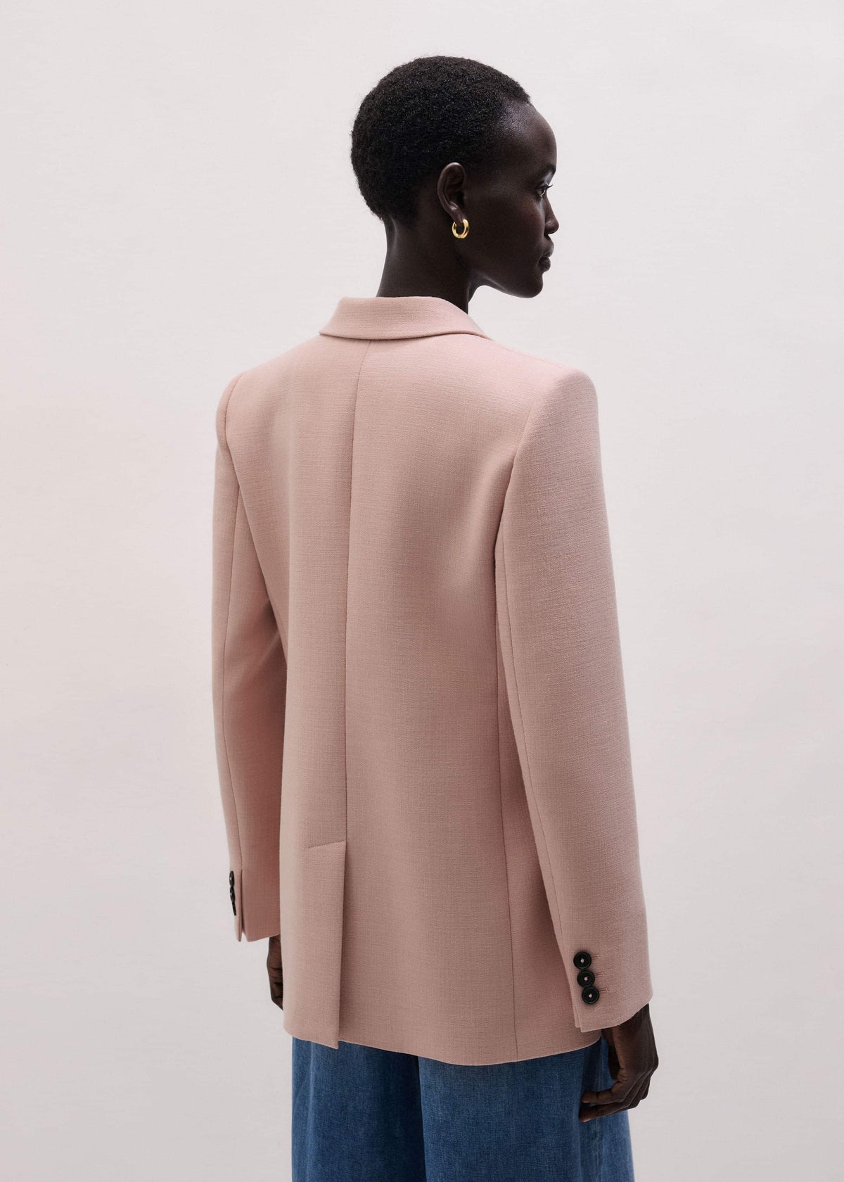 ME+EM Clothing Pink Sharp Shoulder Blazer
