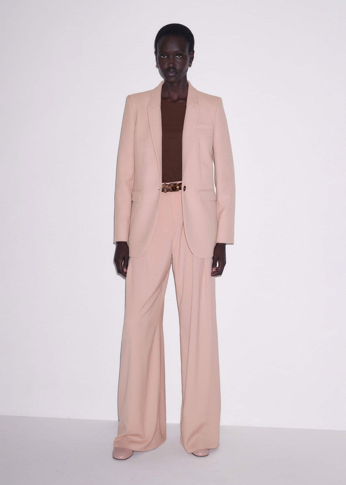 ME+EM Clothing Pink Sharp Shoulder Blazer