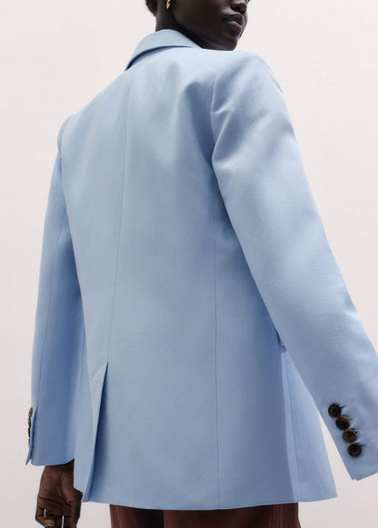 ME+EM Clothing Sky Blue Sharp Shoulder Blazer