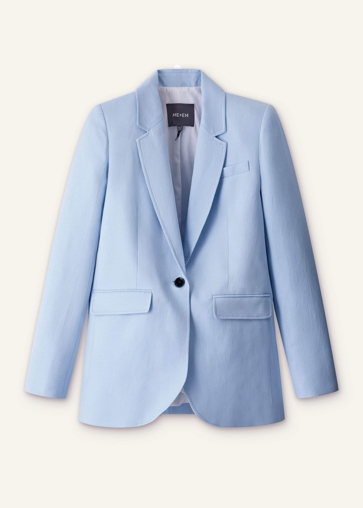 ME+EM Clothing Sky Blue Sharp Shoulder Blazer
