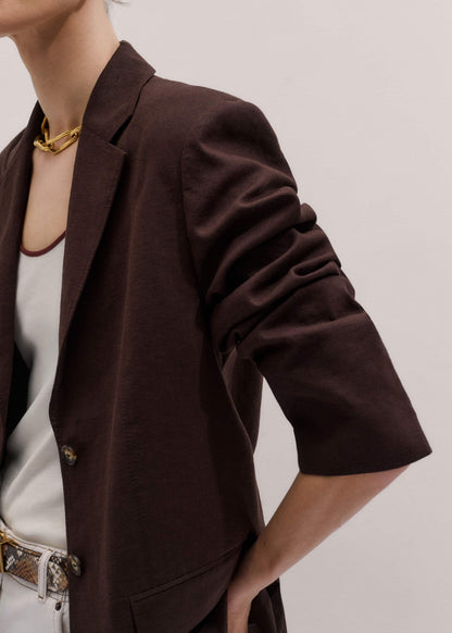 ME+EM Clothing Brown Summer Oversized Blazer
