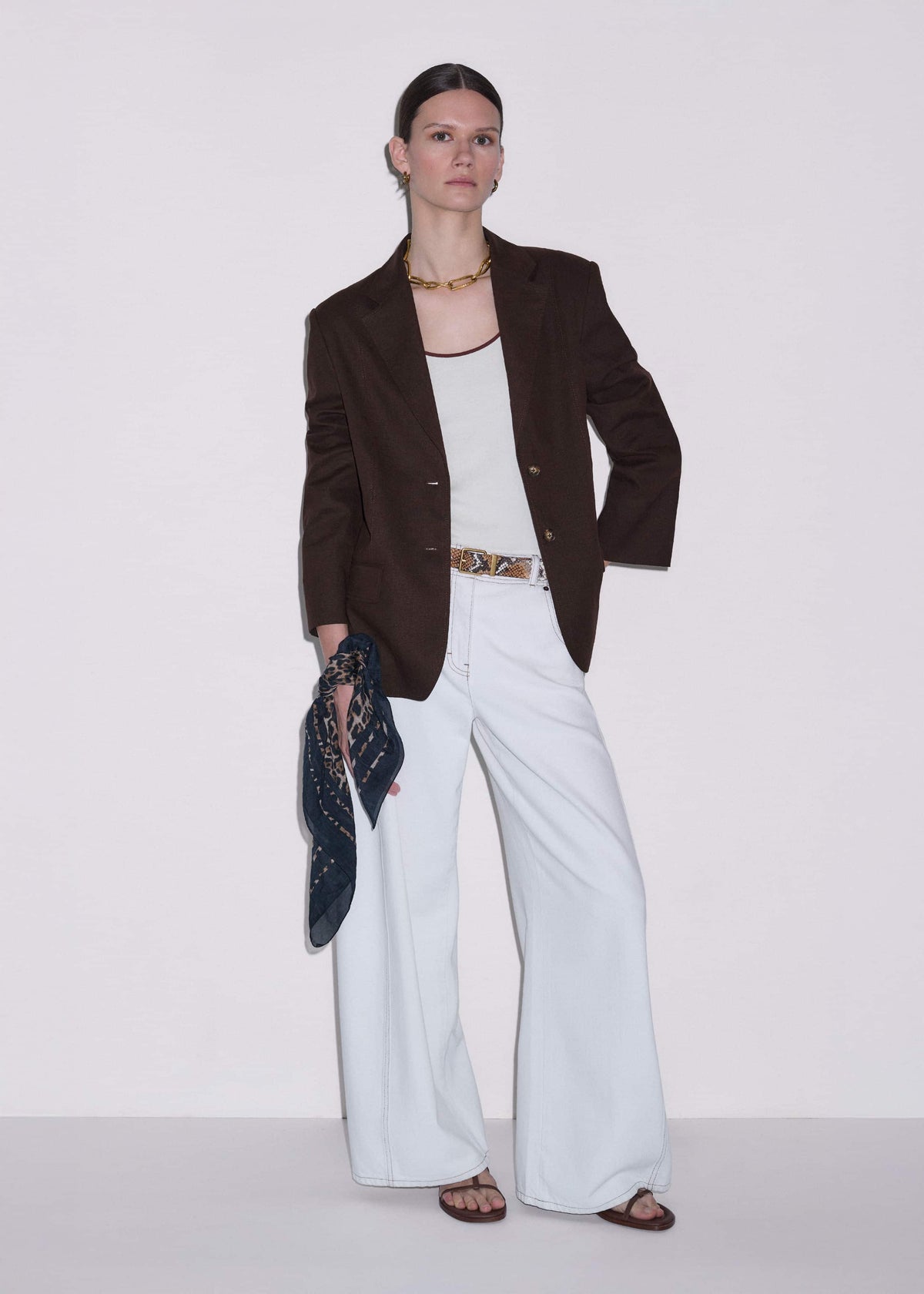 ME+EM Clothing Brown Summer Oversized Blazer